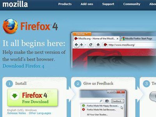 Браузер Firefox 4 стал доступным для скачивания
